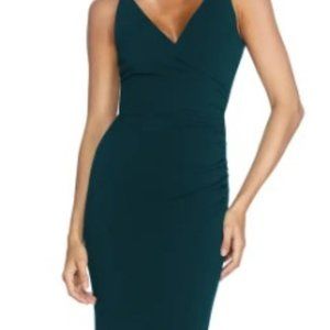 Dress the Population Anita Crepe Cocktail Dress Pine Women's Size ~ Extra Large